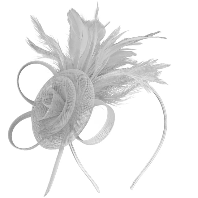 Tulle Mesh Headpiece,Elegant Hat Clip,Party Performance Hair Accessories,Delicate Lightweight Tulle Mesh Craft With Minimalist Decorative Design,Exquisite Hair Clip Ornament For Party,Grey