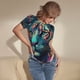 thumbnail image 3 of Fotbe Colorful Flower Tiger Body de Mujer con Cuello Redondo y Mangas Cortas, Sin Mangas Ajustado, Suave, Cómodo y Básico-XX-Large, 3 of 7