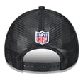 thumbnail image 4 of Men's New Era Stone/Black Jacksonville Jaguars 2024 Sideline Historic 9FORTY A-Frame Trucker Adjustable Hat, 4 of 6