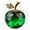 Green, variant on Adapan Crystal Glass Apple Figurine Elegant Clear Decorative Ornament for Desk or Home Decor,Clear,1PC,Desktop Ornament