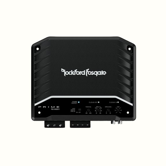 Rockford Fosgate R2-500X1 Adjustable Vehicle Audio Amplifier, Black, 6.4 lbs