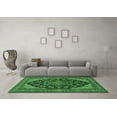 thumbnail image 3 of Ahgly Company Indoor Rectangle Medallion Emerald Green Traditional Area Rugs, 2' x 4', 3 of 4
