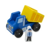 Melissa & Doug Construction Vehicle Bundle - Soft Pull-Back Baby Toys & Wooden Play Set (12 Pieces)