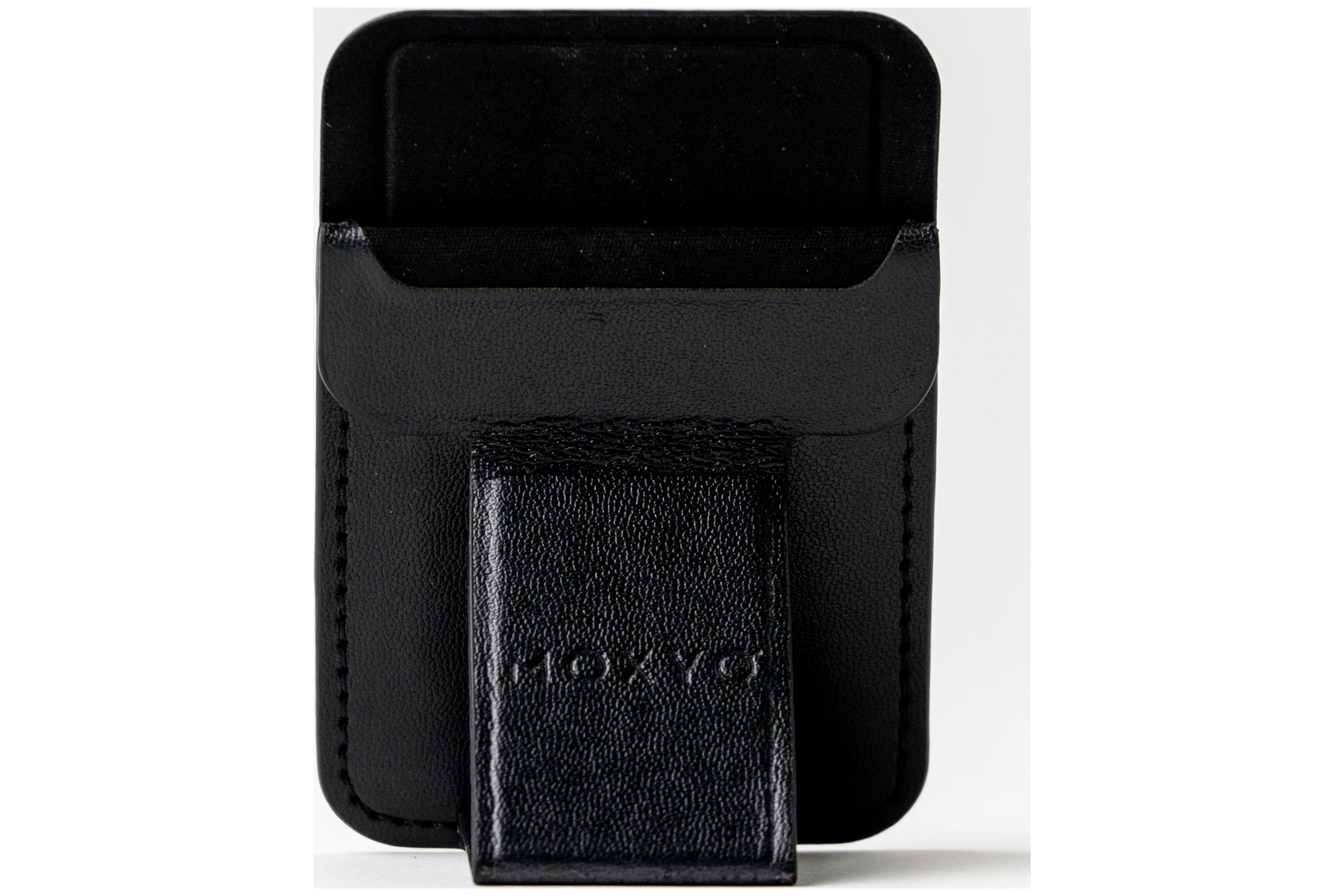 Moxyo Wallet Phone Grip Stand, Magnetic, Universal, Compatible, Vegan Leather