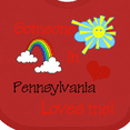 thumbnail image 4 of Inktastic Someone in Pennsylvania Loves Me Boys or Girls Baby Bib, 4 of 4