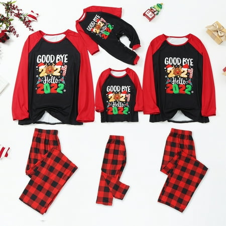 

Goodbye 2021 Loungewear Christmas Family Matching Pajamas Women Men Kids Sleepwear