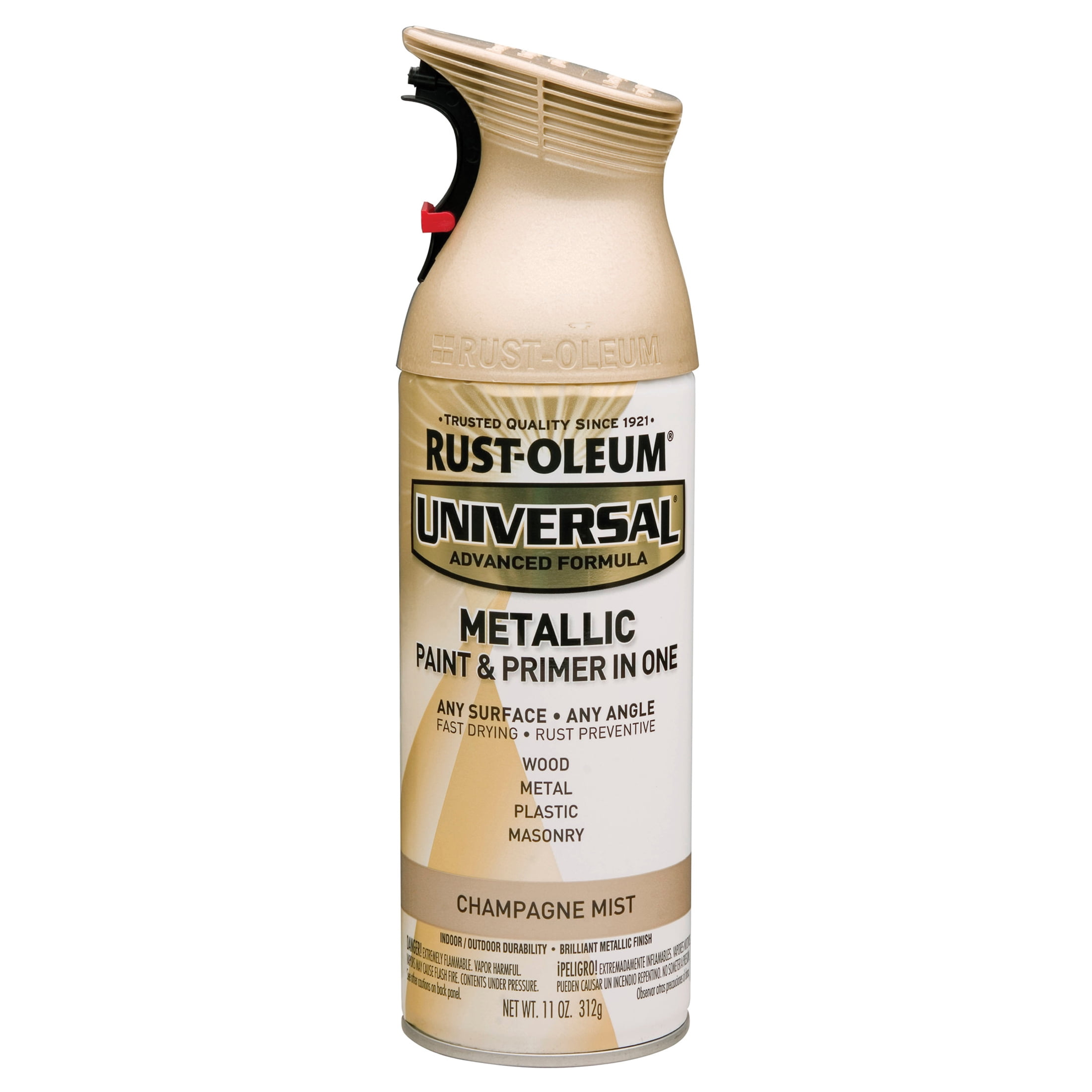 6 Pack, Champagne Mist, Rust-Oleum Universal All Surface Interior/Exterior Metallic Spray Paint-261415, 11 oz