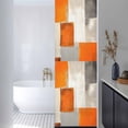 thumbnail image 3 of Sun Blocking Glass Window Film, Burnt Orange Beige Window Privacy Film Frosted, Abstract Modern Oil Painting Geometric Reusable Windows Privacy Sticker for Home Decor, Nursery, 23.6 x 78.7 Inches, 3 of 9