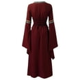 thumbnail image 4 of NIEWTR Womens Lace Dress Vintage Irish Gothic Victorian Fancy Dresses Floor Length Party Retro Dress Theme Party (S,Red), 4 of 6