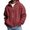 Red, variant on Waffle Knit Hoodies for Men Full Zip Hooded Cardigan with Pocket Lightweight Loose Fit Athletic Jackets 2026 Fall Outfits for Men(Red,XXXL)