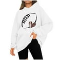 thumbnail image 5 of Guieoi Plus Size Jackets Women Winter Casual Activewear Solid Color Round Neck Long Sleeve Pullover Blouse Hooded Sweatshirt White Black*Friday/Cyber*Monday, 5 of 5