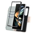 thumbnail image 5 of Wallet Case for Samsung Galaxy Z Fold 4 with Card Holder PU Leather Magnetic Clasp Zipper Pocket Crossbody Phone Case with Wrist Strap Shoulder Strap Fit for Samsung Galaxy Z Fold 4, Cyan, 5 of 12