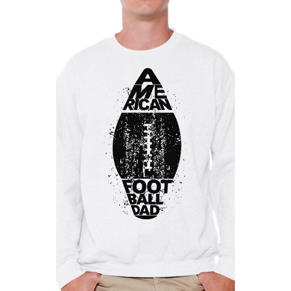 Awkward Styles Men's American Football Dad Sport Lover`s Graphic Sweatshirt Tops Black Father's Day