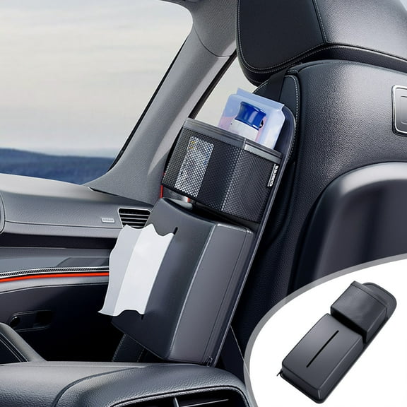 Car Tissue Box Car Seat Side Tissue Bag Car Interior Hanging Bag Multifunctional Paper Drawer Storage Bag Car Interior Decoration Tissue Box Up to 65% off!