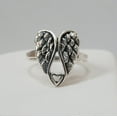 Sterling Silver Angel Wings Heart Ring (7)
