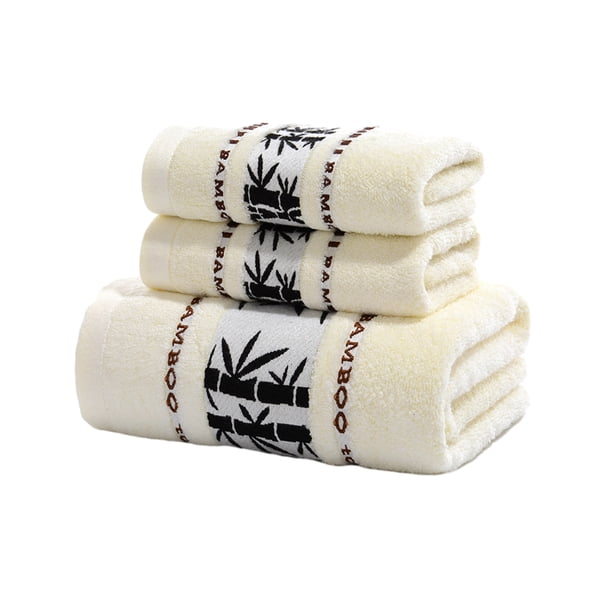 Juego de toallas de baño Advancent de fibra de bambú ecológicas y absorbentes color beige