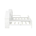thumbnail image 6 of Euroco Twin Size Wood House Platform Bed, Two Beds in One with Desk and Shelf, 2 Platform Beds for More Kids, White, 6 of 13