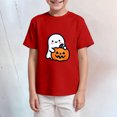 thumbnail image 6 of xaweyi Cute Cartoon Printed Halloween T Shirt for Girls Crew Neck Short Sleeve Casual Youth Holiday Outfit Top, 6 of 6