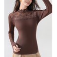 thumbnail image 7 of Breezora Womens Long Sleeve Thermal Tops Stand Neck Warm Fleece Turtleneck Undershirt For Autumn Winter Elegant, 7 of 7