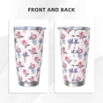 thumbnail image 3 of Haiem Lavender Flowers Printed 20oz Straight Skinny Car Cups With Insulated Cup Sleeve Portable Handle, Sports Travel Coffee Mug, Stainless Steel, Insulated-Straw Three-piece Set, 3 of 8
