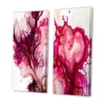 thumbnail image 3 of Designart "Joyful Eruptions in Raspberry Blush Revelry III" Abstract Liquid Ink Wall Art Set Of 2 - Modern Pink Wall Decor Set Of 2, 3 of 6