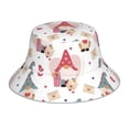 thumbnail image 3 of Daiia Gnome With Love Letter Pattern Bucket Hat - Trendy Cotton Sun Hat for Beach, Golf, Fishing - Fun Outdoor Vacation Boonie for Men and Women, 3 of 9