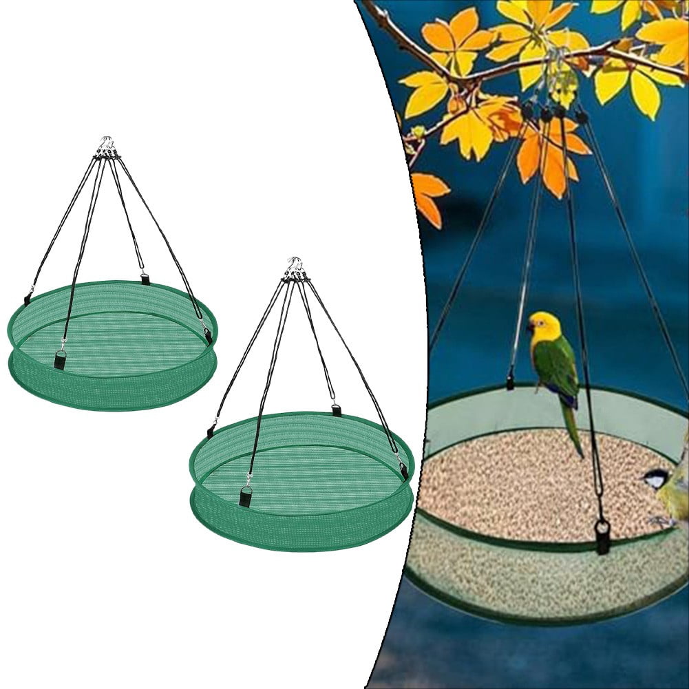 Bird Feeder Catcher Tray Outdoor Garden Hoop