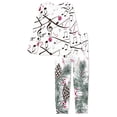thumbnail image 4 of Suhoaziia Sleepwear for Women Nightgown Set of 2PCS-Loose Fitting Skin Friendly Pjs Top and Pants,O Neck Christmas Music Notes Elastic Nightwear with 2 Pockets,Size M, 4 of 5