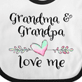 thumbnail image 4 of Inktastic Grandma and Grandpa Love Me Heart Grandchild Boys or Girls Baby Bib, 4 of 4