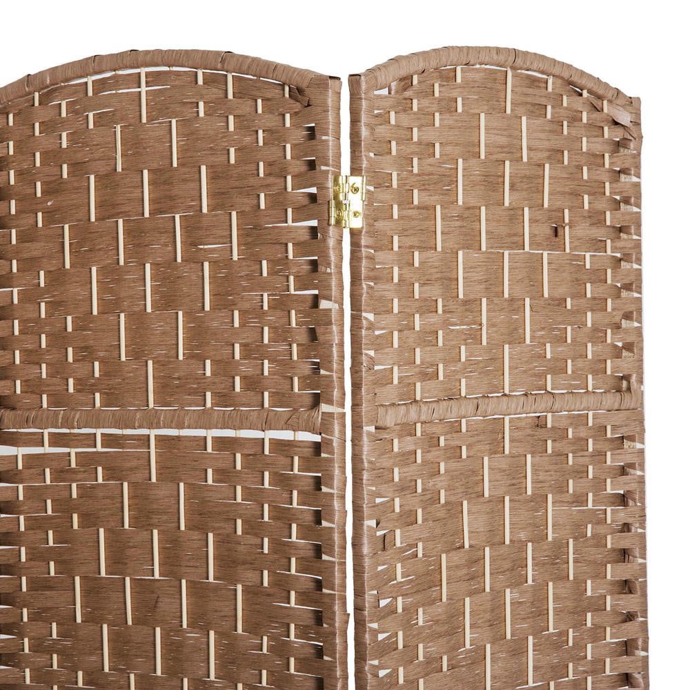 Resenkos 6FT 6-Panel Wicker Folding Room Divider, Natural