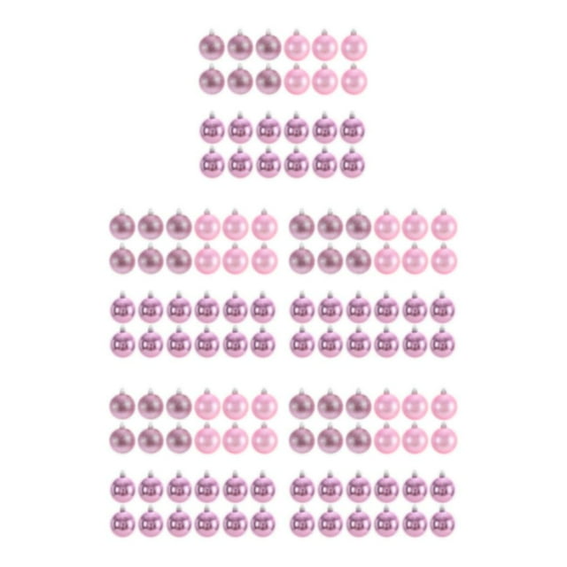 Transemion 24pieces Effective Decoration Balls Easy To Christmas Essentials Durable pink 5Set