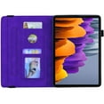 thumbnail image 2 of Built-in camera lens protector, the enough raised lips protects the front Dteck Case for Samsung Galaxy Tab S9 Plus/S8 Plus/S7 Plus/S7 FE 12.4 Inch Tablet, Premium PU Leather Embossed Folio FlipPurple, 2 of 5