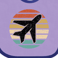 thumbnail image 4 of Inktastic Airplane Pilot Vintage Sunset Boys or Girls Baby Bib, 4 of 4