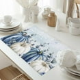 thumbnail image 5 of Blue White Placemats Set of 1 Fall Pumpkins Thanksgiving Eucalyptus Leaves Ombre Heat Insulated Linen Place Mats, Washable Stain-Proof Table Mats for Dining Tables Holiday Decor 13x19inch, 5 of 9