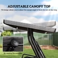 thumbnail image 4 of Outsunny Outdoor 3-person Metal Porch Swing Chair with Canopy Grey, 4 of 10
