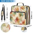 thumbnail image 3 of Water-Resistant 3-Ring Binder Organizer with Multiple Pockets Zipper Binder Bag for Office Watercolor Maple Leaves Pattern, 3 of 8