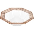 thumbnail image 3 of 14oz Rose Gold Plastic Bowl Octagon Design - Elegant Disposable Serving Bowl for Weddings, Parties, and Special Events - Durable, Reusable Tableware - Perfect for Catering and Buffets (50), 3 of 3