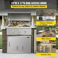 thumbnail image 3 of VEVOR BBQ Access Door 24 x 17 inch Horizontal Island Door with Vents Stainless Steel Single Access Door Flush Mount Outdoor Kitchen, 3 of 10