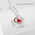 thumbnail image 5 of DQRPSEETB Chain for Woman Heart Shaped Rose Pendant Necklace Red and White Rhinestone Women's Necklace Exquisite Jewelry Valentine's Day Gifts, 5 of 9