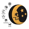 thumbnail image 6 of DouZhe Waterproof Spare Tire Cover, Cartoon Skull Moon Stars Prints Adjustable Wheel Covers Fit for Jeep Trailer RV SUV Car, 14 inch, 6 of 7