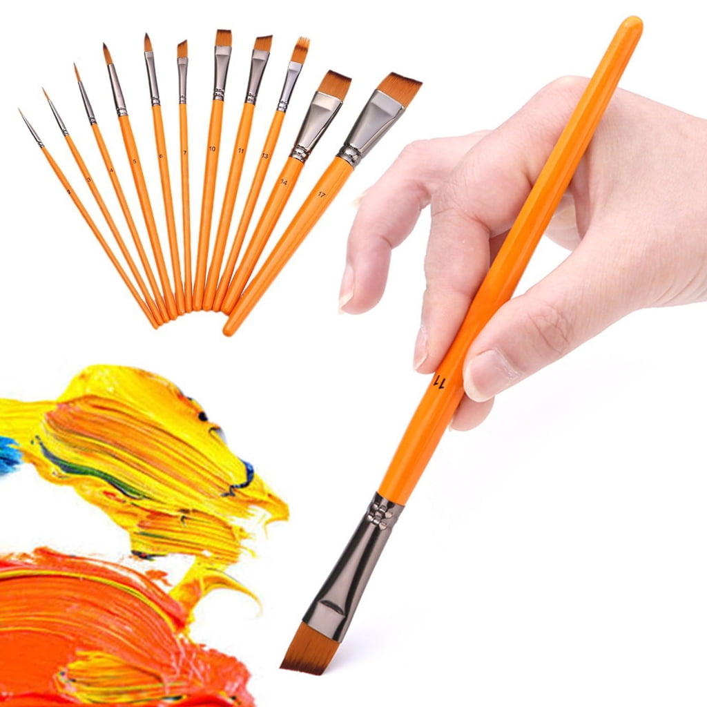 Geemin 11x Watercolor Paint Brushes Artist Brushes Drawing Supplies for Face Painting