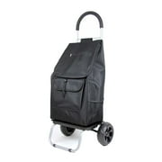 dbest products Trolley Dolly, Black Shopping Grocery Foldable Cart