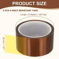 thumbnail image 2 of Uxcell PET Heat Tape  High Temp Resistant Transfer Tape for Sublimation PCB Masking Wire Splicing DIY Crafts 50mm x 33m 2 Brown, 2 of 7