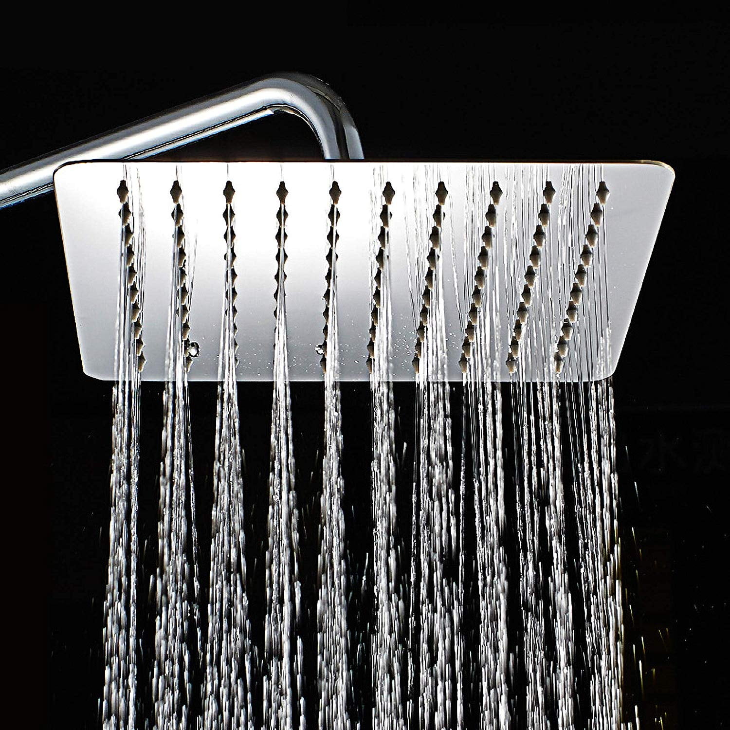 Vanity Art 8 Inch Square Rain Showerhead High Pressure Stainless Steel