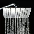 thumbnail image 1 of Vanity Art 8 Inch Square Rain Showerhead High Pressure Stainless Steel Rainfall Shower Head with Waterfall Full Body Coverage, Brushed Nickel Finished, 1 of 9