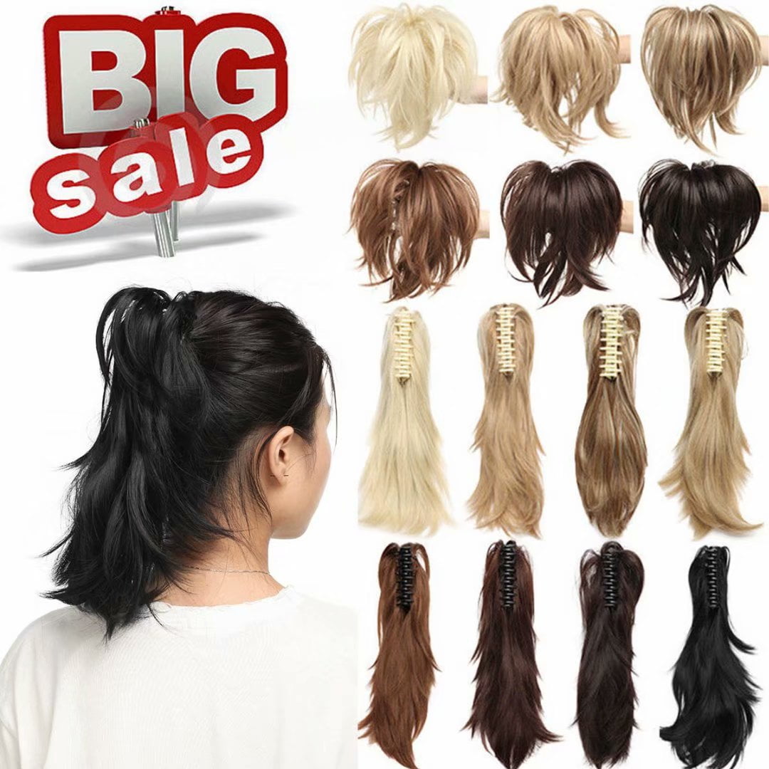 SEGO Bendable Adjustable Messy Ponytail Hair Extension with Jaw Claw