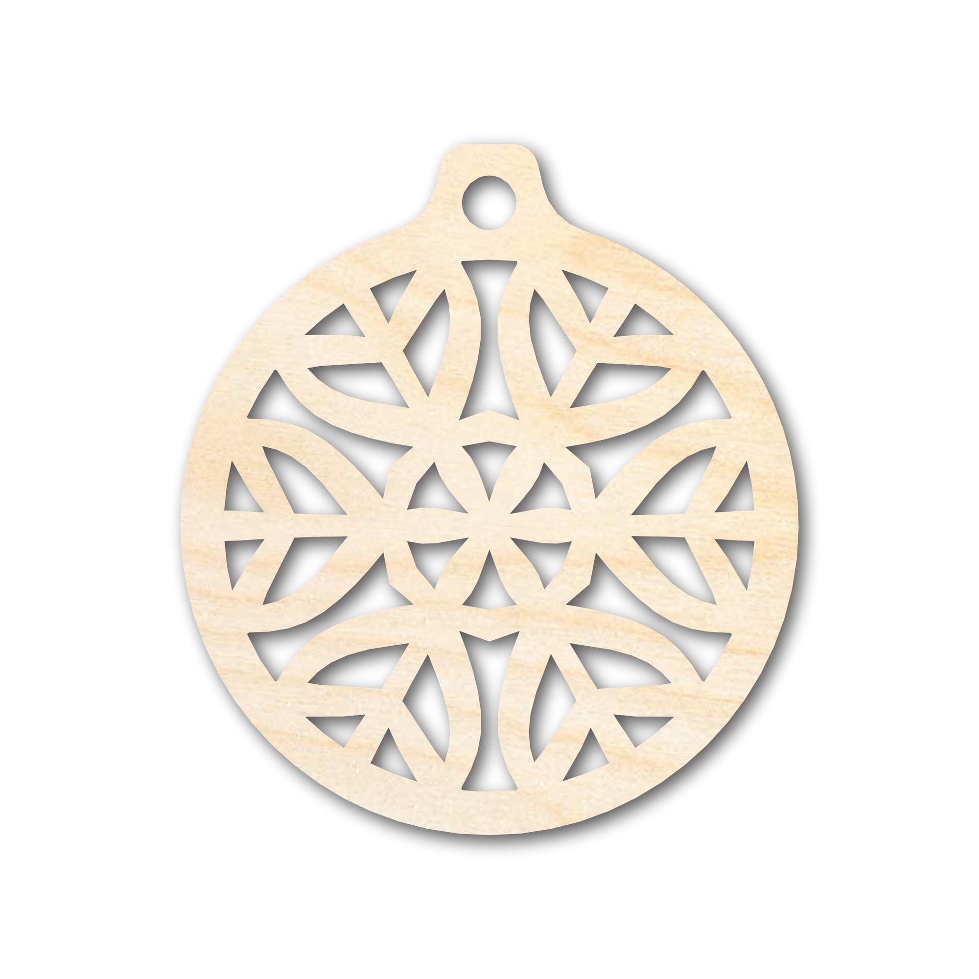 Unfinished Wood Origami Snowflake Ornament Shape - Craft - up to 46 DIY 10 / 1/4