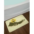 thumbnail image 2 of Arizona Bath Mat, Grunge Dramatic Landscape with Saguaro and Sun, Plush Bathroom Decor Mat with Non Slip Backing, 29.5" X 17.5", Grey Yellow Army Green, by Ambesonne, 2 of 2