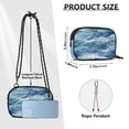 thumbnail image 4 of FORMRS Mini Crossbody Bag for Women Adjustable Shoulder Rope Travel Casual Phone Purse, Blue Watercolor Ocean Waves, 4 of 7