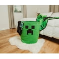 thumbnail image 6 of Minecraft Green Creeper Woven Cotton Rope Hamper Storage Basket, 6 of 6
